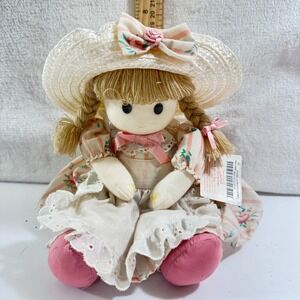 Berkeley Design Cuddle Kidz Musical Rag Doll My Favorite Things Floral Straw Hat